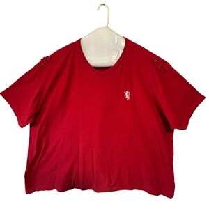 English Laundry Lions crest red short sleeves tee shirt
white emb lion logo